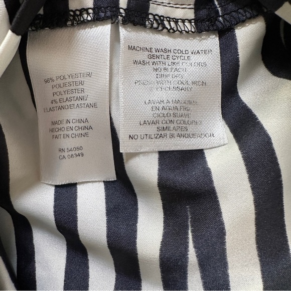 Nine West | Black & White Zebra Print Mini Shirt Dress | Animal Print Dress - Picture 7 of 11